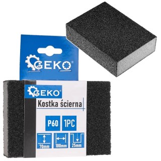 Kostka ścierna 70x100x25mm P60 (1/10/500) Geko