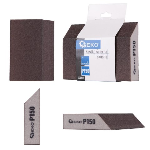 Kostka ścierna skośna 125x90x25mm P150 (250) Geko