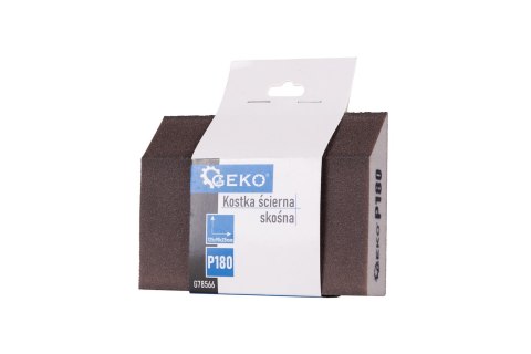 Kostka ścierna skośna 125x90x25mm P180 Geko