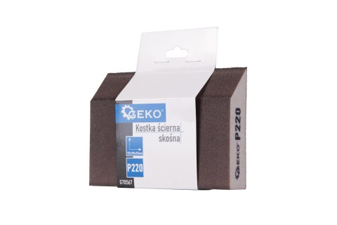 Kostka ścierna skośna 125x90x25mm P220 Geko