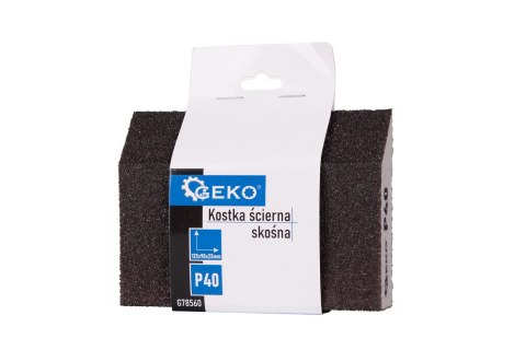 Kostka ścierna skośna 125x90x25mm P40 Geko