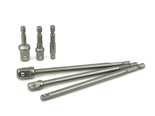 Kpl. adapterów do nasadek HEX 1/4" 3/8" 1/2" 6el. (50) Geko
