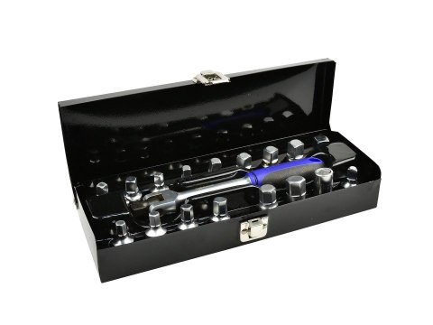 Kpl. kluczy do korków oleju 3/8" 18szt./walizka metalowa/ Geko