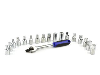 Kpl. kluczy do korków oleju 3/8" 18szt./walizka metalowa/ Geko