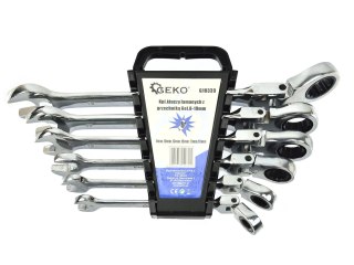 Kpl.kluczy łamanych z grzechotką 8-19mm 6szt(20) Geko