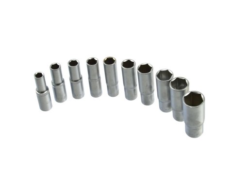 Kpl. nasadek 1/2" długich 10el.10-24mm(5/10) Geko
