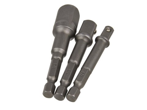Kpl. redukcji do nasadek wkrętarki 1/4" 3/8" 1/2"(25/100) Geko