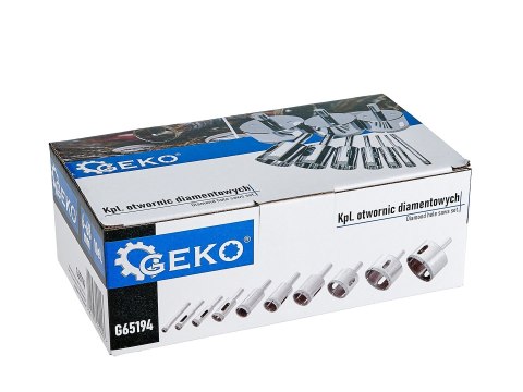 Kpl. wierteł koronowych diamentowych do gresu 6-68mm 10el. (20) Geko