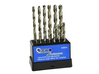 Kpl.wierteł srebrnych do met.GEKO 2-8mm/13szt Geko