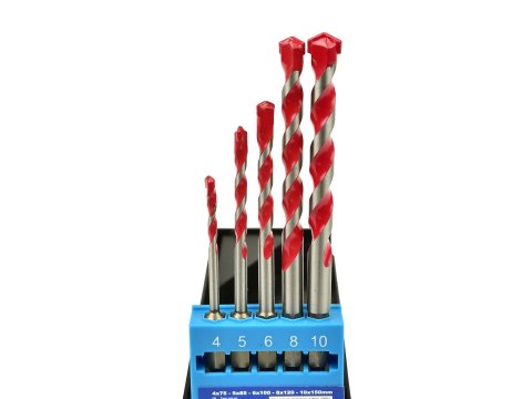 Kpl. wierteł uniwersalnych 5szt. 4-10mm (150) Geko
