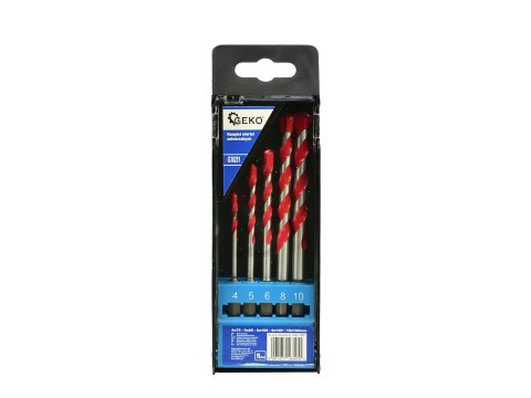 Kpl. wierteł uniwersalnych 5szt. 4-10mm (150) Geko