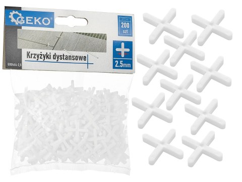 Krzyżyki dystansowe - 2,5mm - op.200szt (100) Geko