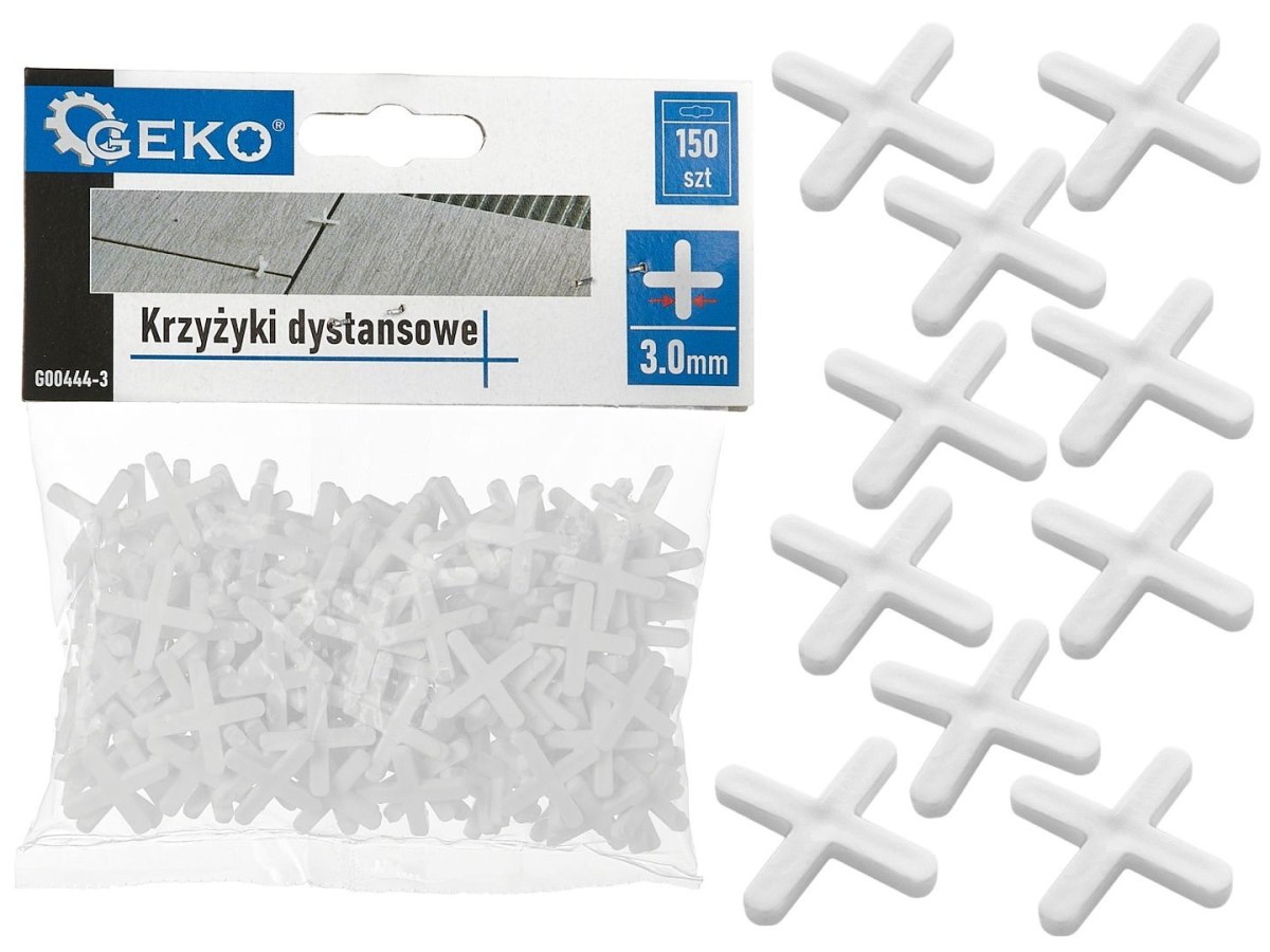 Krzyżyki dystansowe - 3,0mm - op.150szt Geko