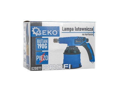 Lampa lutownicza z piezo na kartusze 190g PROFI (12) Geko