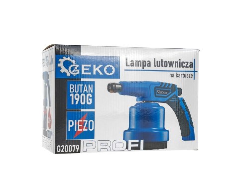 Lampa lutownicza z piezo na kartusze 190g metal PROFI (12) Geko