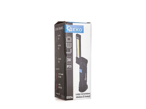 Lampa warsztatowa LED COB 1200mAh składana (5 funkcji) (50) Geko