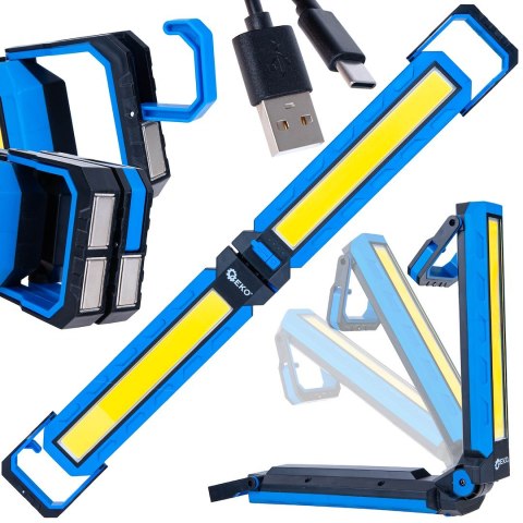 Lampa warsztatowa składana z magnesami LED COB 10W 4000mAh 1000lm (25) Geko