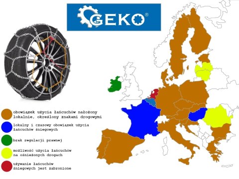 Łańcuchy śniegowe na koła KN120 3.5/12mm Geko