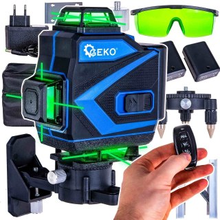 Laser krzyżowy 360° 4D 2xAKU walizka akcesoria (4) Geko