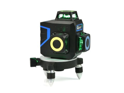 Laser samopoziomujący 3D 360 12x zielone linie (8) Geko