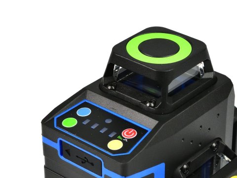 Laser samopoziomujący 3D 360 12x zielone linie (8) Geko