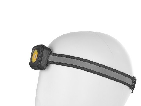 Latarka czołowa wstrząsoodporna z odblaskiem LED COB 3W 500mAh 500lm IP44 (240) Geko