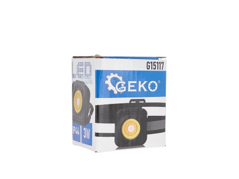 Latarka czołowa wstrząsoodporna z odblaskiem LED COB 3W 500mAh 500lm IP44 (240) Geko