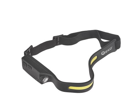 Latarka czołowa z czujnikiem ruchu LED COB 3W 1W XPE 1200mAh 350lm IPX4 (100) Geko