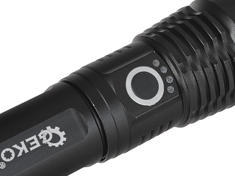 Latarka taktyczna LED XHP50 15W 1800mAh 1500lm IPX3 (30) Geko