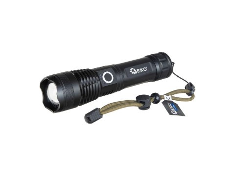 Latarka taktyczna LED XHP50 15W 1800mAh 1500lm IPX3 - kartonik wystawowy (12/48) Geko