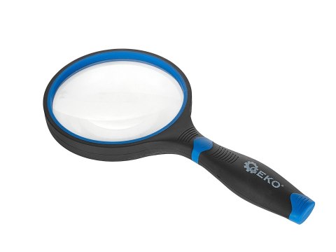 Lupa - szkło powiększające z gumowaną rączką 100mm 3x (72) Geko