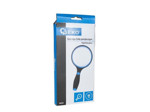 Lupa - szkło powiększające z gumowaną rączką 100mm 3x (72) Geko