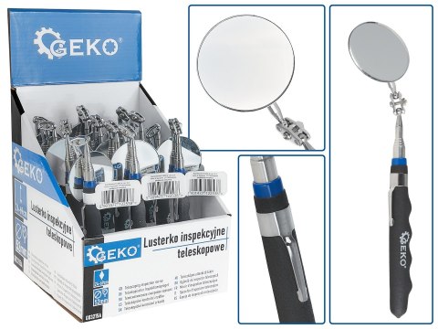 Lusterko inspekcyjne teleskopowe 24-69cm - kartonik wystawowy (12/48) Geko