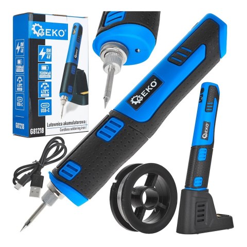 Lutownica akumulatorowa 4V 1500mAh 8W (20) Geko