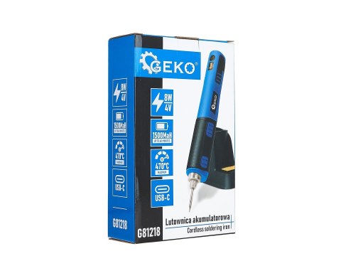 Lutownica akumulatorowa 4V 1500mAh 8W (20) Geko