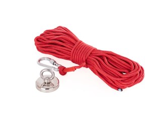 Magnes neodymowy 85kg - zestaw z liną 20m i rękawicami (16) Geko