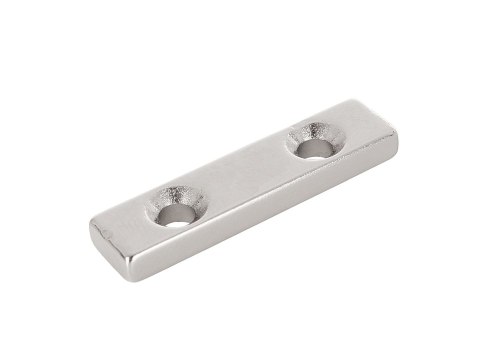 Magnes neodymowy płytkowy z otworami na wkręty 40x10x5mm 2szt(2) Geko