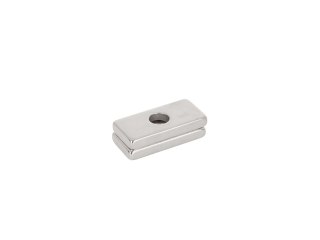 Magnes neodymowy płytkowy z otworem na wkręt 20x10x3mm (2) Geko