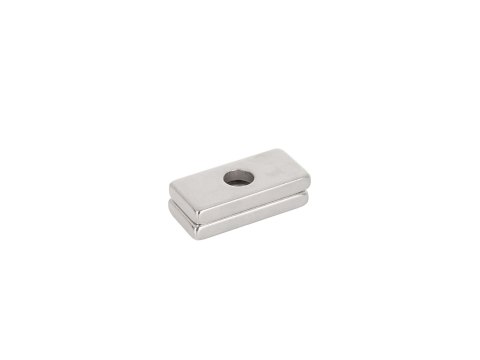Magnes neodymowy płytkowy z otworem na wkręt 20x10x3mm (2) Geko