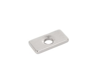 Magnes neodymowy płytkowy z otworem na wkręt 20x10x3mm (2) Geko