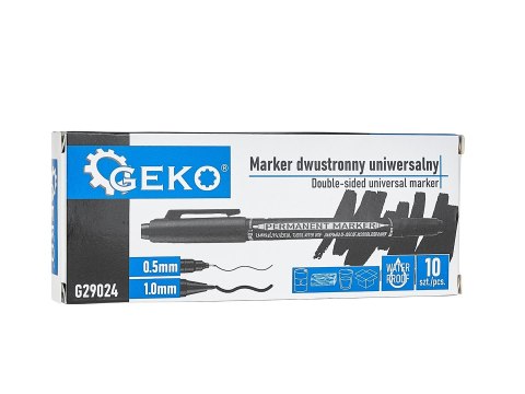 Marker dwustronny wodoodporny uniwersalny (10/240) Geko