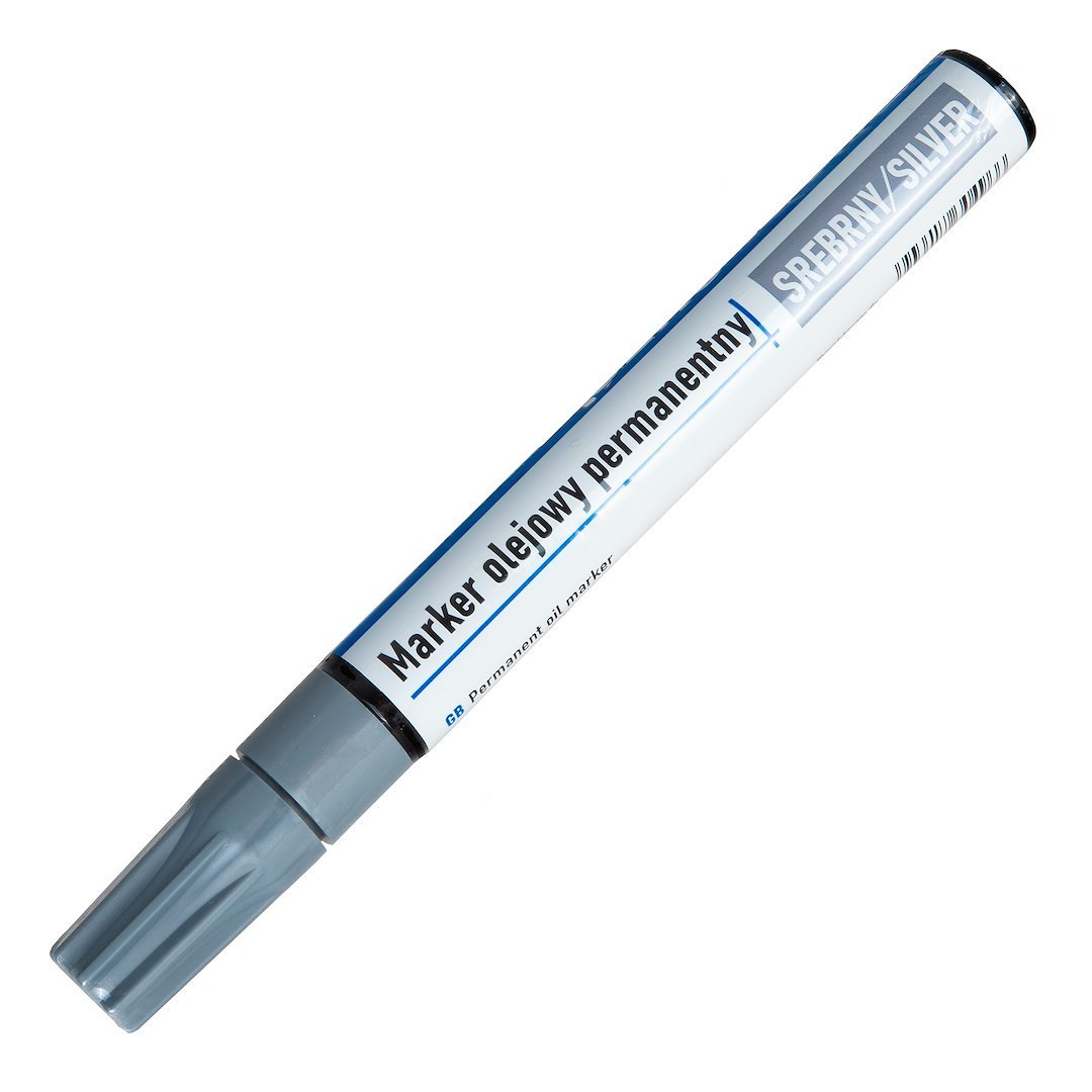 Marker olejowy permanentny srebrny (25/500) Geko