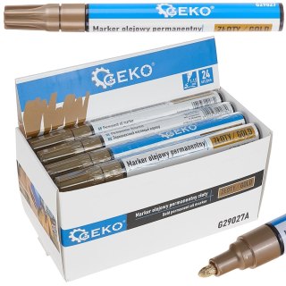 Marker olejowy permanentny złoty - kartonik wystawowy (24/480) Geko