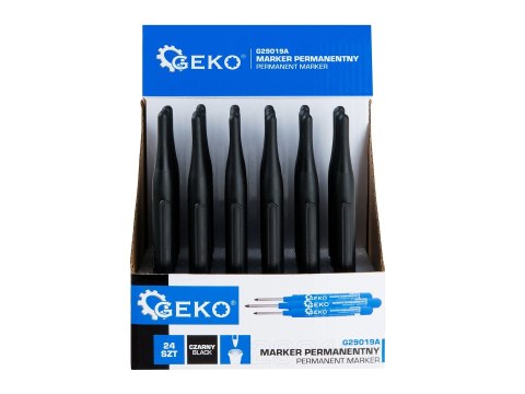 Marker permanentny do głębokich otworów 30mm - kartonik wystawowy (24/192) Geko