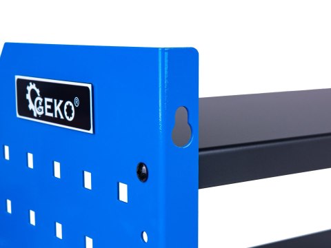 Metalowa 4-gniazdowa półka na elektronarzędzia Geko