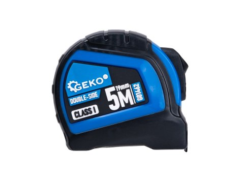 Miara zwijana nylon dwustronna z autostopem 5m/19mm KLASA I - kartonik wystawowy (12/120) Geko