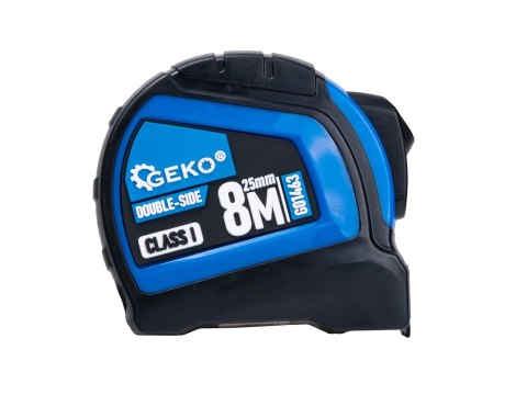 Miara zwijana nylon dwustronna z autostopem 8m/25mm KLASA I - kartonik wystawowy (6/60) Geko