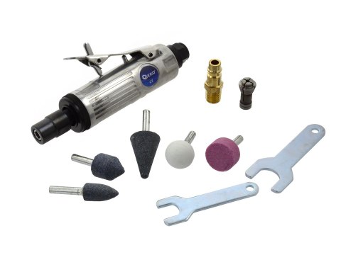 Mini wiertarka/szlifierka pneumatyczna 1/4" wraz z akcesoriami (25) Geko