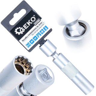Nasadka cienkościenna z przegubem do świec 14mm 3/8" CrV Geko