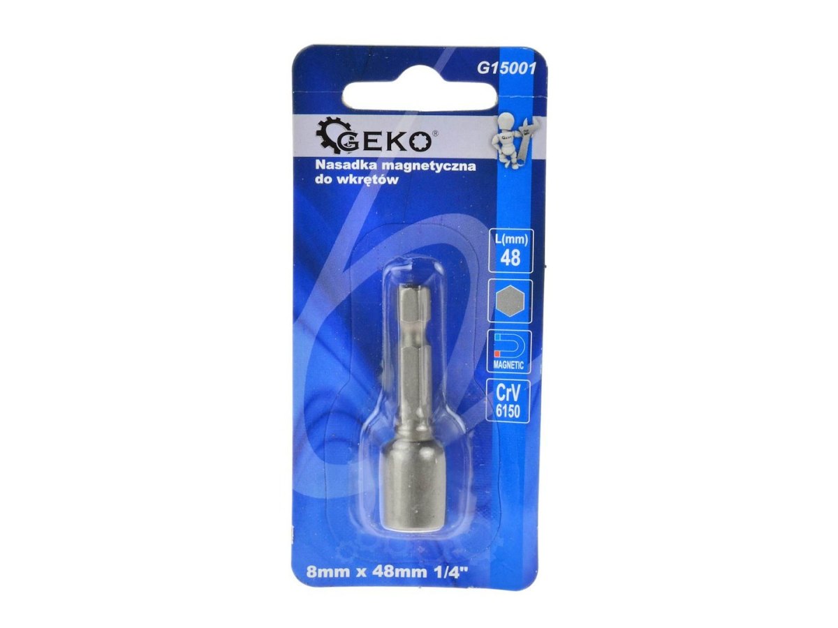 Nasadka magnetyczna do wkrętów 8mmx48mm 1/4"/typ Farmer/(200/400) Geko